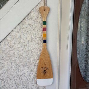 2017 HBC Canada STRIPES 150 Celebration 24" Long Paddle Wood Canoe 24"